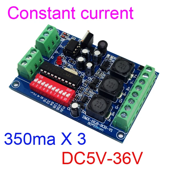 

Free Shipping Constant Current 350ma High-power 3ch Dmx Controller,dmx512 Decoder For Led Flood Light Led Wall Washer Lamp