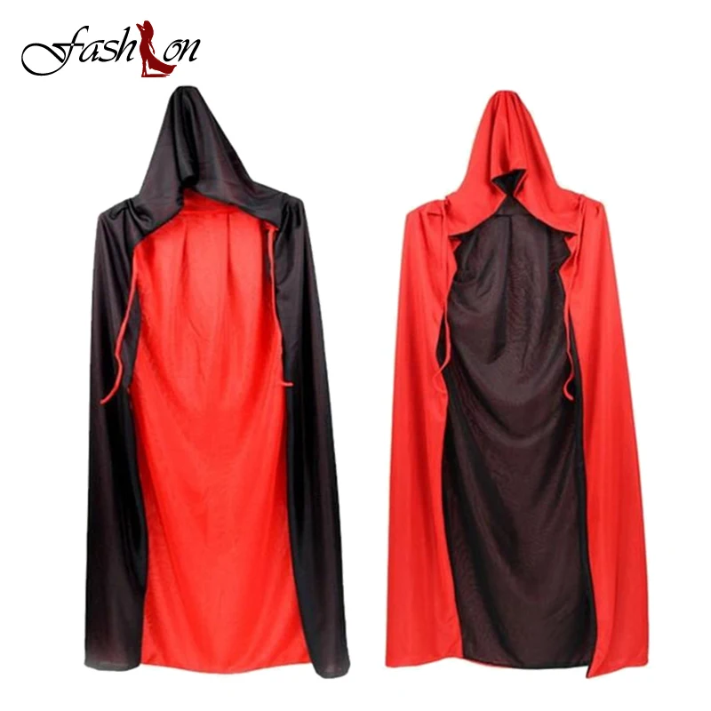 halloween decoration costume cloak wizard witch cosplay anime clothes hooded fancy cape vampire masquerade double wear manteau