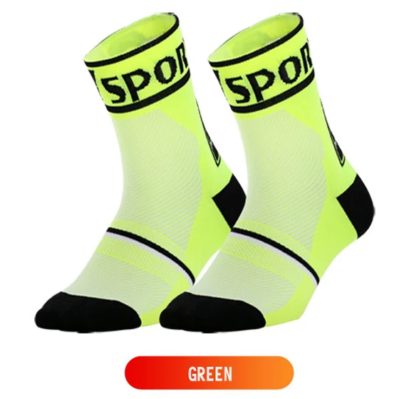 DH спортивные велосипеды носки наивысшего качества для осени и зимы дышащие спортивные носки велосипедные спортивные носки мужские и женские Открытый велосипедный носок - Цвет: Green
