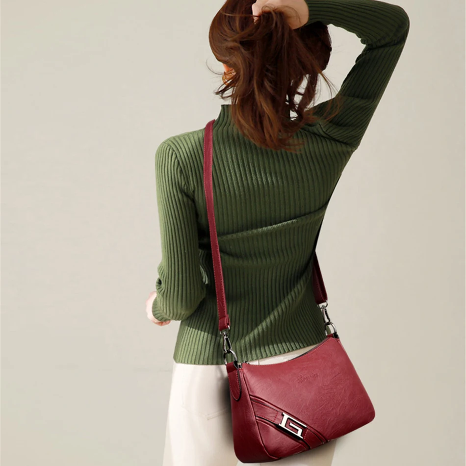 Женские сумки на плечо, роскошные кожаные вместительные сумки, дизайнерские сумки высокого качества, сумки через плечо для девочек, сумка-мессенджер