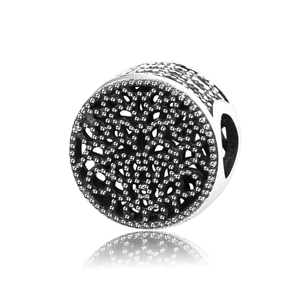 

Round Shape Black Openwork 100% 925 Sterling Silver Charm Beads Fit Original Pandora Charm Bracelet For Women DIY Gift Berloque