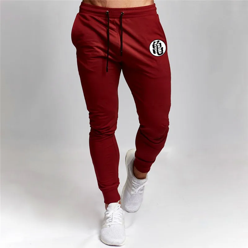 Men's Snazzy Skinny Cotton Sweatpants Red 1