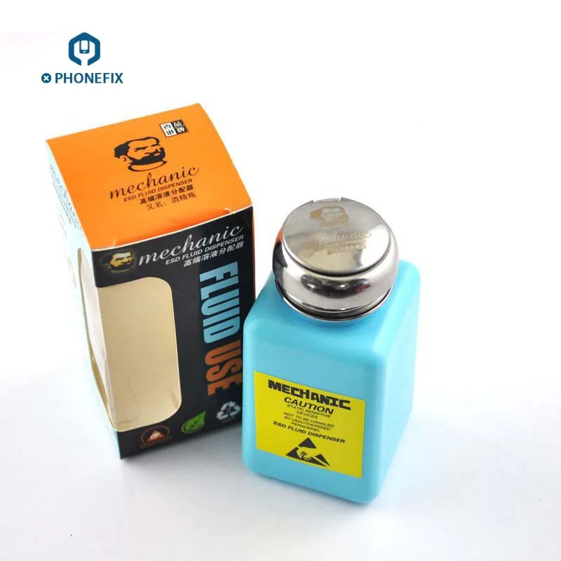 

PHONEFIX Plastic Liquid Alcohol Bottle for Filling Alcohol Cleaning ESD Fluid Dispenser for Cleaning Cell Phone PCB Parts