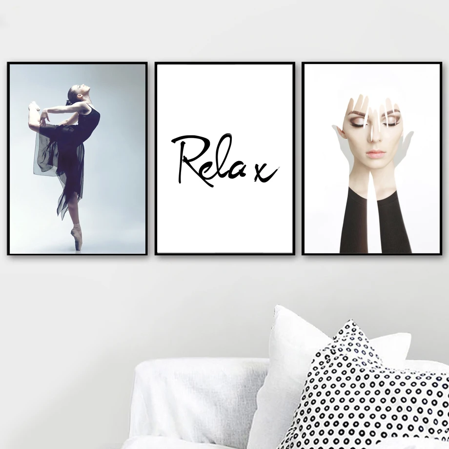 

Ballet Girl Wings Quotes Nordic Posters And Prints Wall Art Canvas Painting Abstract Pop Art Wall Pictures For Living Room Decor