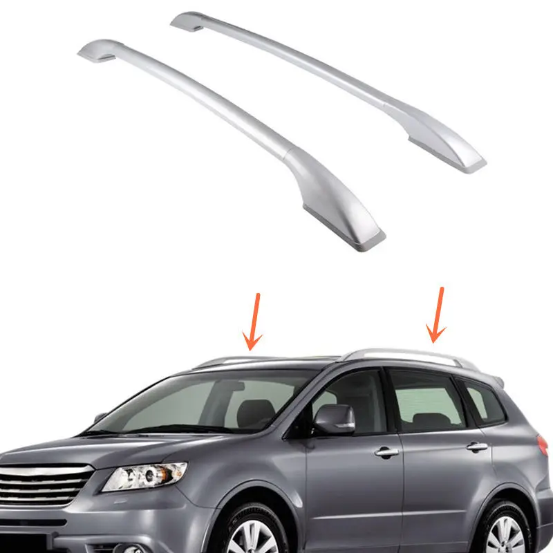 

2PCS Top Roof Rack Rail Mount Aluminum Silvery For Subaru Tribeca 2008-2014