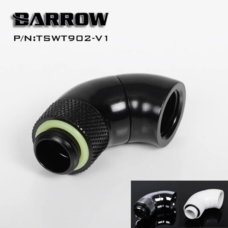 

Barrow G1/4" 90 Degree Serpentine Double Rotary Fitting Water Cooling TSWT902-V1