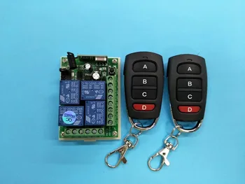 

DC 12V 10A relay 4 channel RF Wireless Remote Control system Receiver Transmitter Electric door /window/ radio