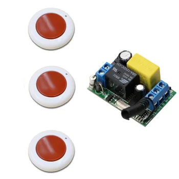 

AC 220V Wireless Remote Control Switch Remote ON/OFF Radio Control Switches 1CH 10A Relay Module Receiver Wireless Transmitter
