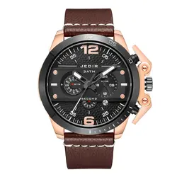 Роскошные Универсальные мужские часы хронограф спортивные наручные часы для мужчин кожа Quartzwatch дисплей Дата Мужской Relogio Masculino 2019