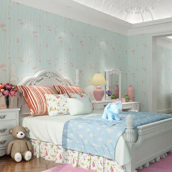 

Chinese style pink green beige light purple pattern non-woven wedding room bedroom kids room living room background wall paper