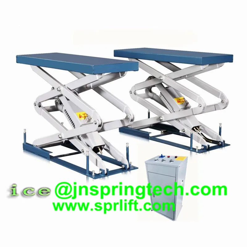 

Underground scissor car lift with stretchable platform use for car lifting with 3500kg load capacity 3.5T scissor car lift
