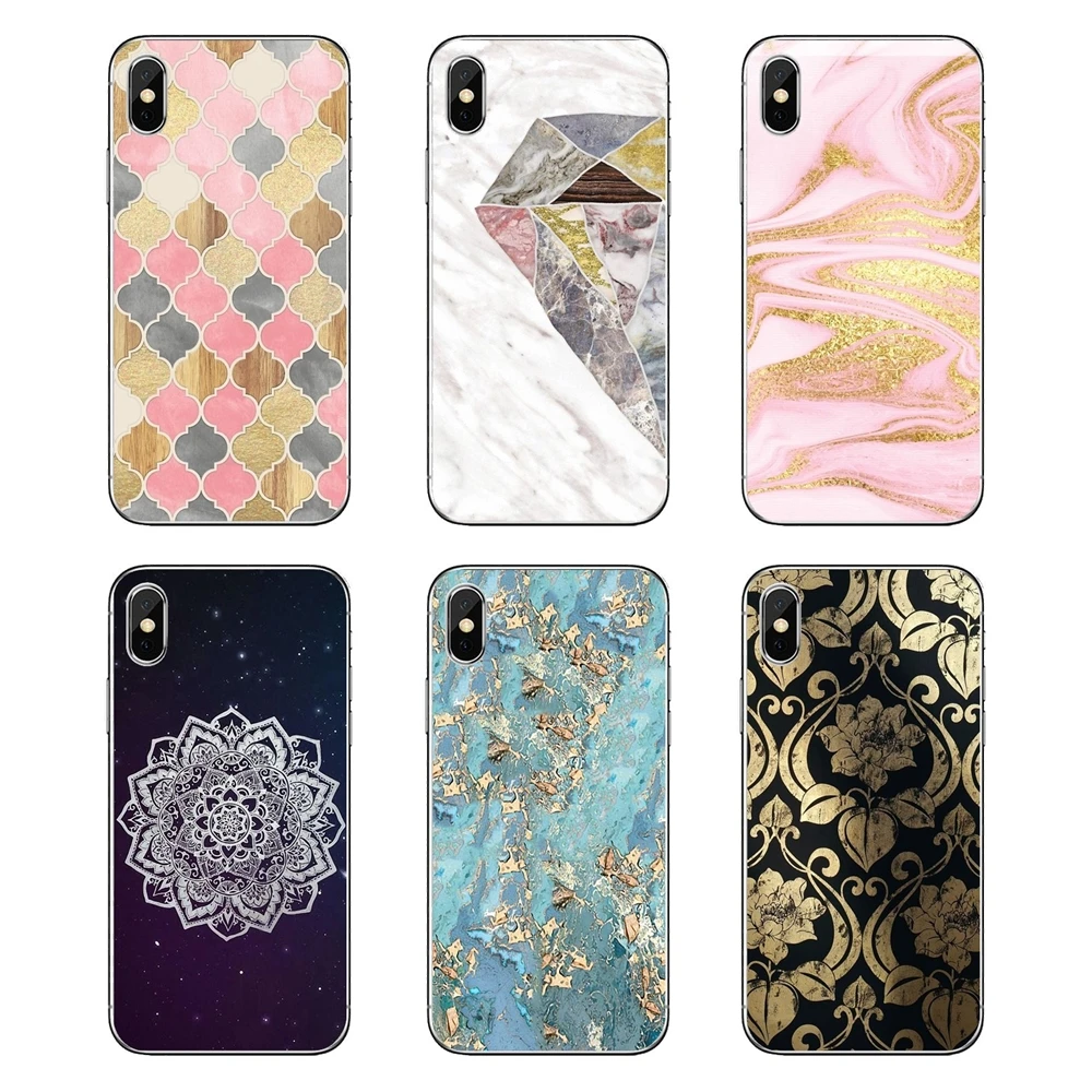 Soft Transparent Shell Covers blue gold marble rose For Nokia 2 3 5 6 8 9 230 3310 2.1 3.1 5.1 7 Plus |