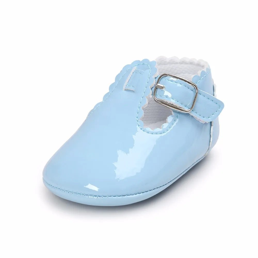 Обувь ярких цветов из лакированной кожи для новорожденных; нескользящая обувь с мягкой подошвой для новорожденных; обувь для девочек-принцесс; обувь Mary Jane