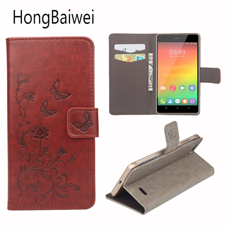

HongBaiwei for LG LV5 Case 3D Printed Flower Flip Luxury Leather Wallet Phone Coque Case for LG LV5