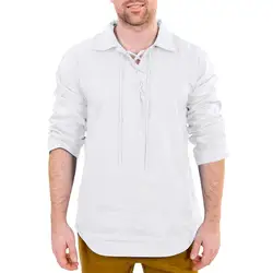 2019 camiseta hombre Мужская мешковатая хлопковая льняная однотонная туника с длинными рукавами в стиле ретро, рубашка топы блузки camisa social masculina