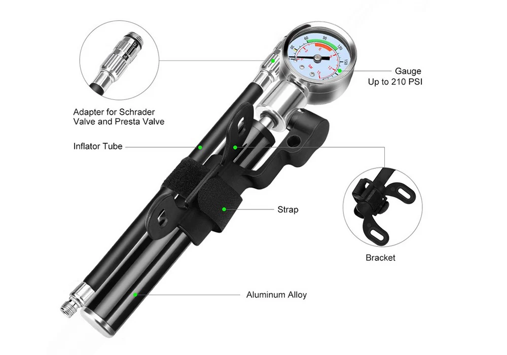 Портативный насос высокого давления для горного велосипеда
