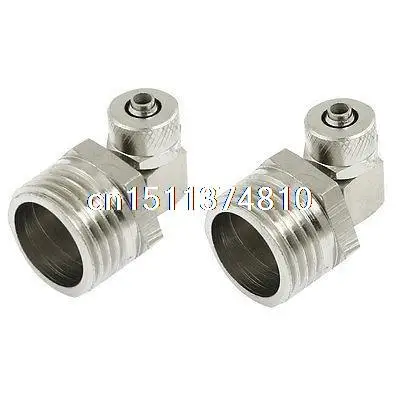 2 Pcs 1/2" PT Thread Right Angle Rapid Screw Hex 4mm x 6mm Tubing Fittings | Обустройство дома