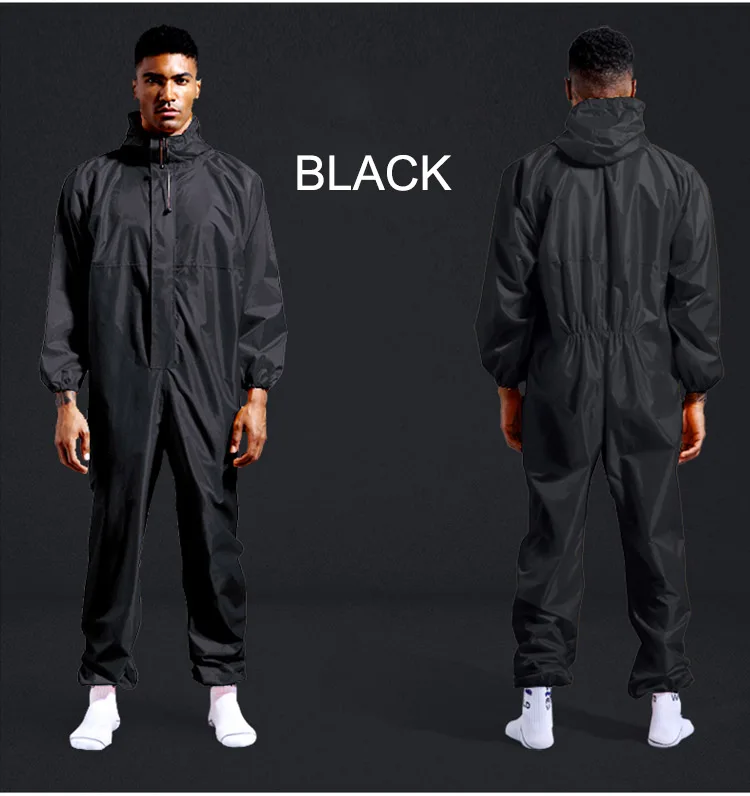 Waterproof Overalls Hooded Rain Coveralls Work Clothing Dust-proof Paint Spray Unisex Raincoat Workwear Safety Suits S-XXXL (8)
