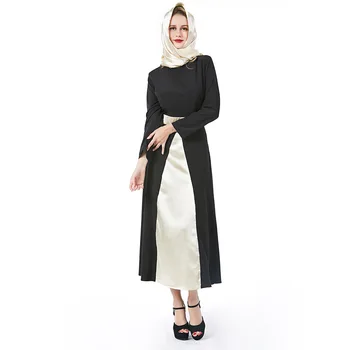 

2019 Fashion Women Muslim Dress Patchwork Women Abaya Kaftan Islam Turkish Dubai Dress