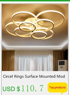 Square Circel Rings Chandelier For Living Room Bedroom Home AC85-265V Modern Led Ceiling Chandelier Lamp Fixtures Free Shipping