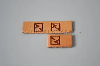 

Custom leather label for denim, embossed logo, die cut, leather label, low MOQ