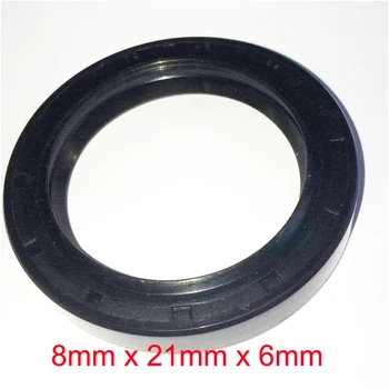 

8mm x 21mm x 6mm NBR nitrile oil rubber seal black