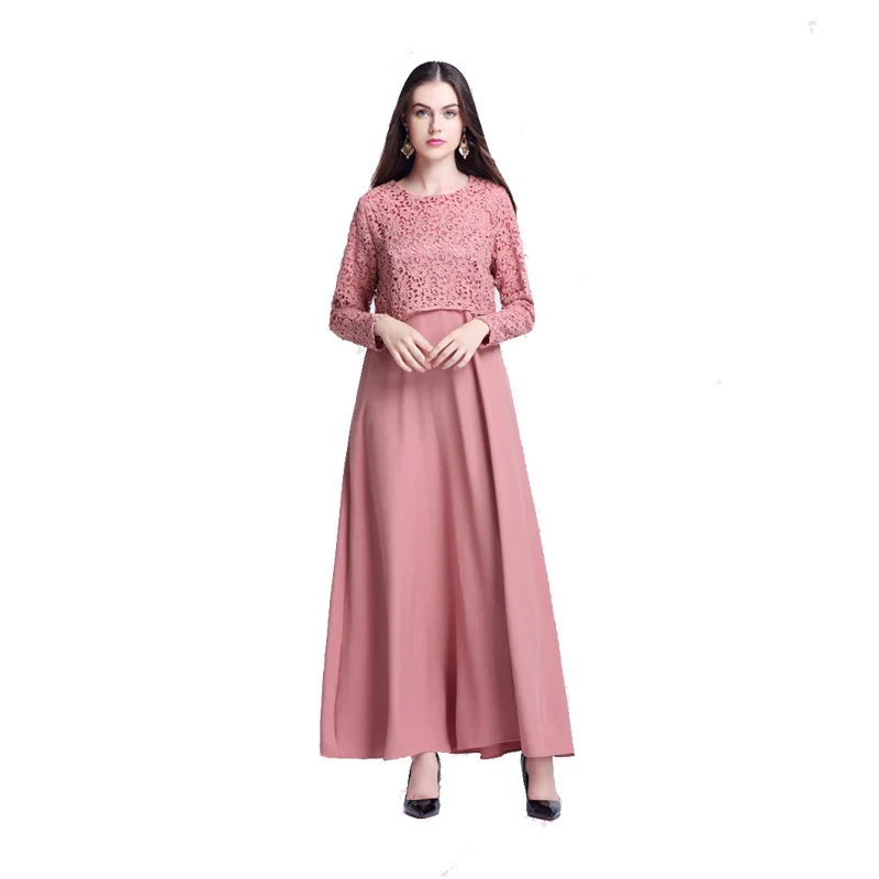 Для женщин Абаи мусульманская одежда для Дубай Костюмы шифон бинты мусульманское платье макси черный зеленый розовый кружевной Бангладеш