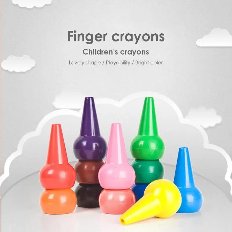 12 шт нетоксичные детские безопасные цветные мелки детские 3D пальчиковые товары для рукоделия набор карандашей для детей