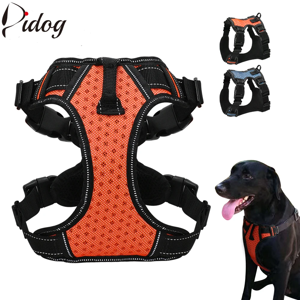 Large Dog Harness No Pull Pet Harness Reflective Dogs Walking Vest S M