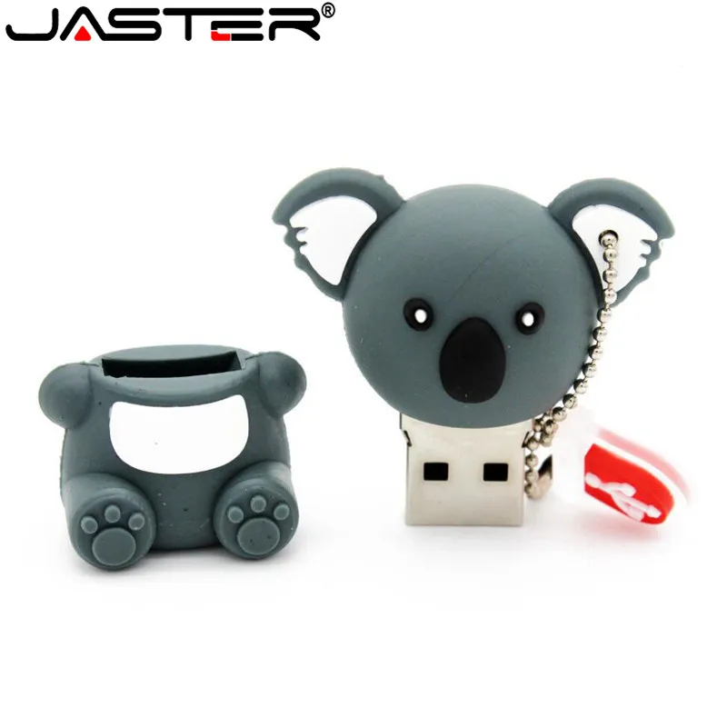 Jaster lovely mini Koala USB флеш-накопитель милые животные подарок мультфильм USB 2,0 4 ГБ/8 ГБ/16 ГБ/32 ГБ/64 ГБ реальная емкость USB карта памяти