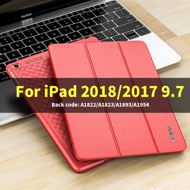 Ультра тонкий охлаждения Тканые Чехол для Apple iPad 9,7 чехол для iPad Air 1 2 Smart магнитная кожа чехол для iPad Pro 9,7 - Цвет: For iPad 2017 2018