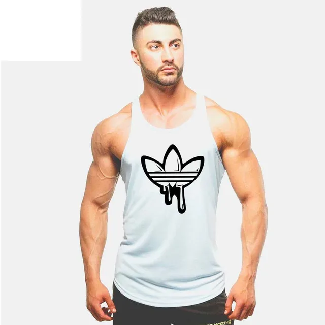 2018 fashion Gyms Tank Tops Mens Bodybuilding Clothes Fitness Men Singlet Sleeveless Cotton Workout Stringer Gyms Shirts