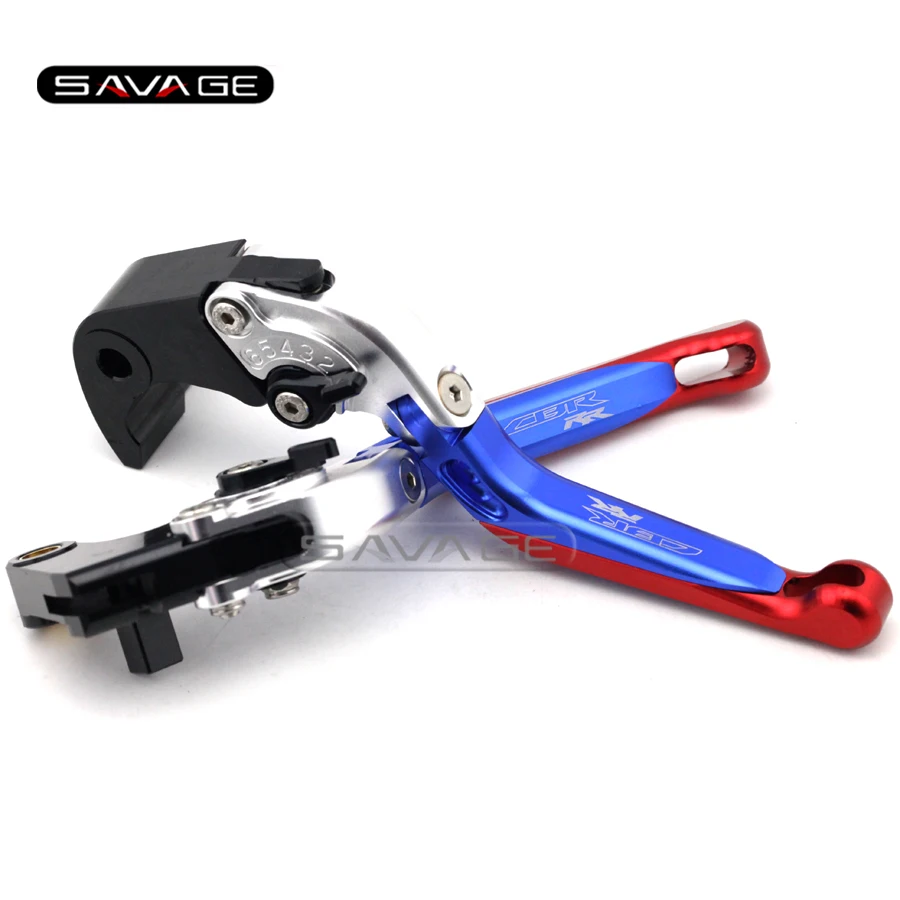 

For HONDA CBR 600RR CBR600RR 2007-2016 Motorcycle Adjustable Folding Extendable Brake Clutch Levers logo CBR RR