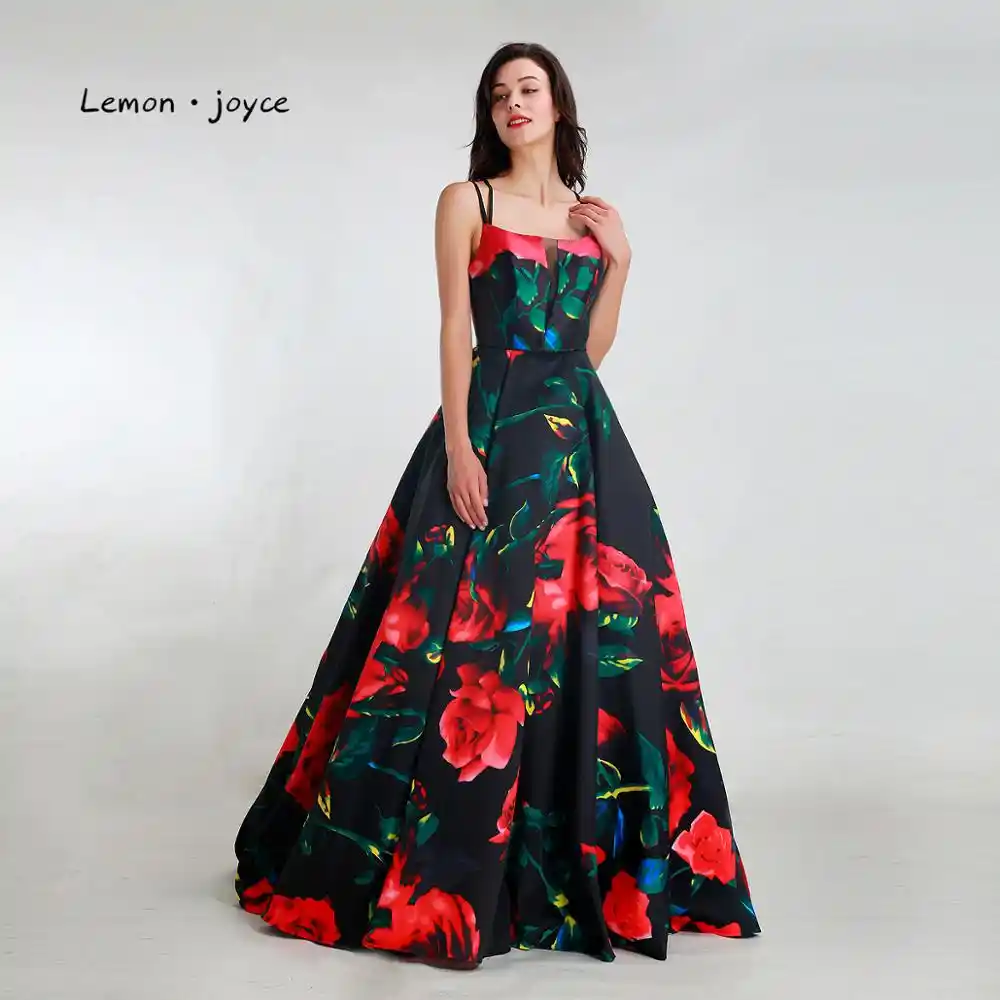 evening gowns floral print