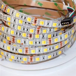 5 м/roll DC 12 В белый + теплый белый Светодиодные ленты 5050 SMD 60leds/м двойной белый LED Клейкие ленты + DC 12 В-24 В 24 клавиши CCT ИК-пульт дистанционного