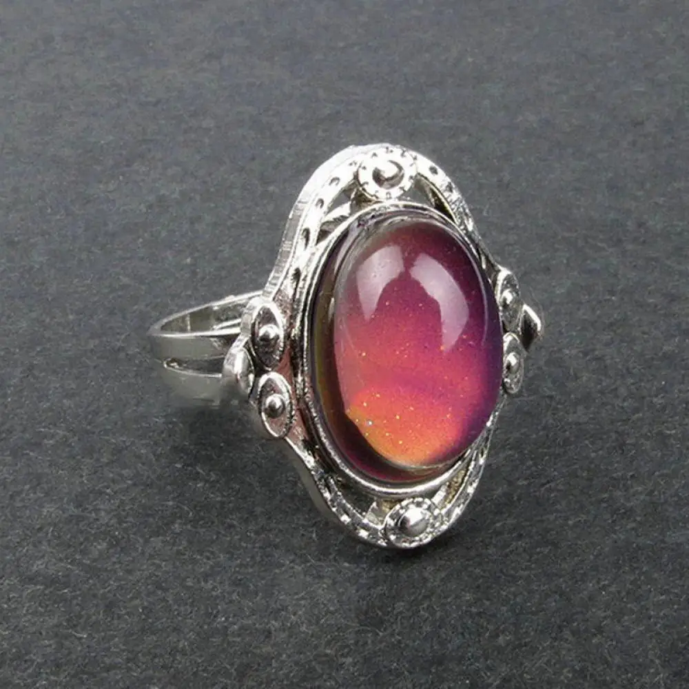 

HOT Mood Ring Changing Color Fashion Magic Adjustable Temperature Control X 1