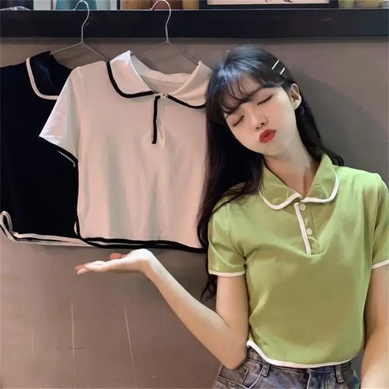 

Loose Casual Vintage Short Sleeve T-shirt Women's Tshirts Kawaii Vintage Lovely Girl Sweet Ins Chic Harajuku Tshirt For Women