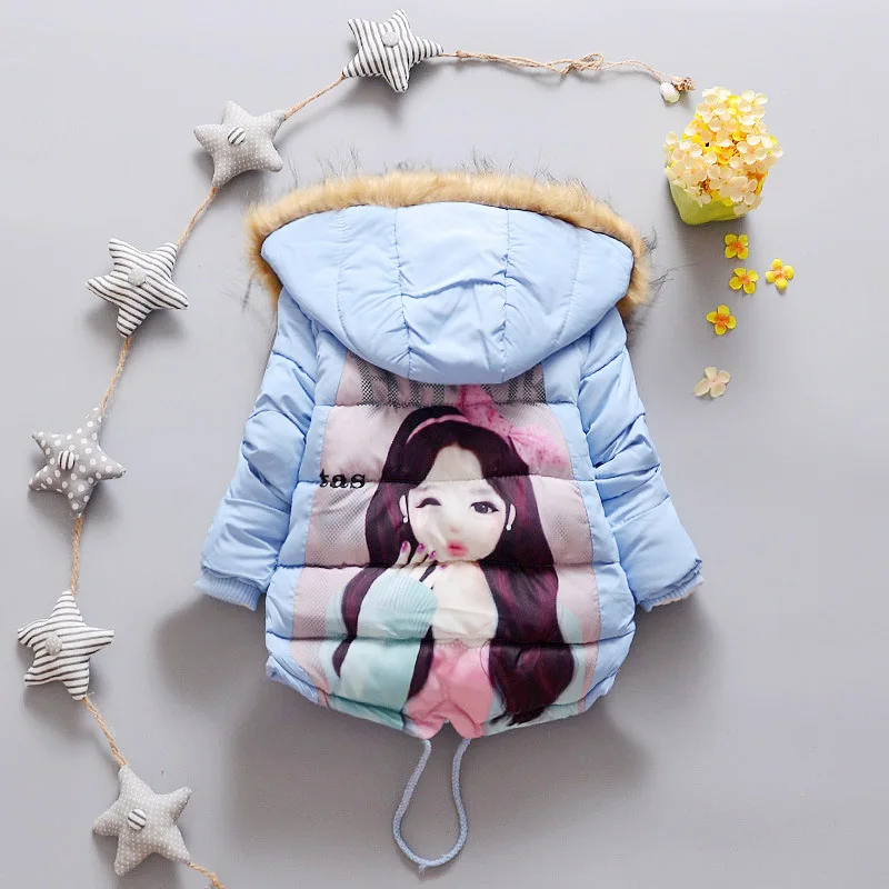 Baby Girls Parkas Jackets Coats Winter Warm Children Outerwear Clothes Christmas Kids Thick Fur font b