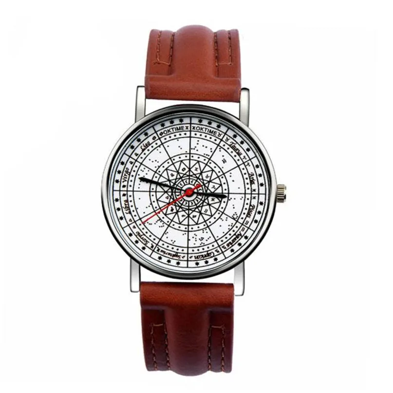 

OKTIME Brand Unisex watch women men High quality Leather Band Analog Quartz Vogue Wrist Watch lady girl F20489