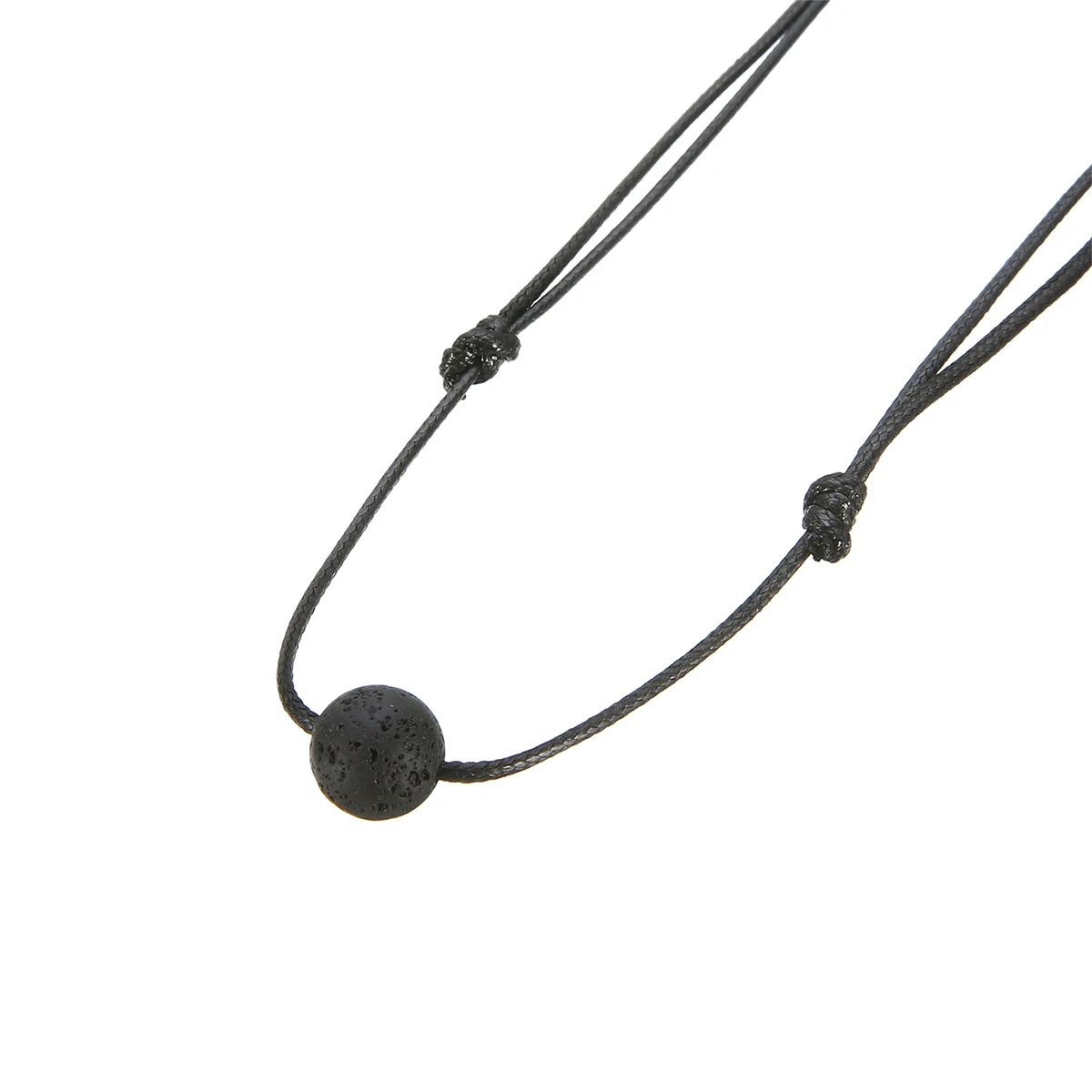 Adjustable Leather Chain Choker Necklace Shellhard Black Lava Rock Essential Oil Diffuser Pandant Neckalces Women Jewelry