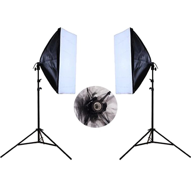 

Photo Studio Kit Photography Lighting Continuous Lighting Softbox Kit 2PCS*Light stand+2PCS* Wired Softbox