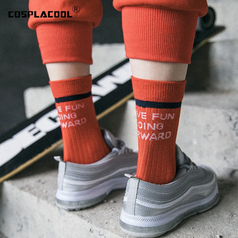 [COSPLACOOL] забавные носки в стиле хип-хоп с надписью «Have Fun Going Forward» носки женские Харадзюку Divertidos скейтборд Chaussette Femme