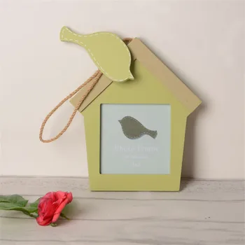 

Handmade Wooden Frames Vintage Creative Gift DIY Wall Hanging Paper Photo Frame Wall Picture Zakka Style Bird Wood Frame