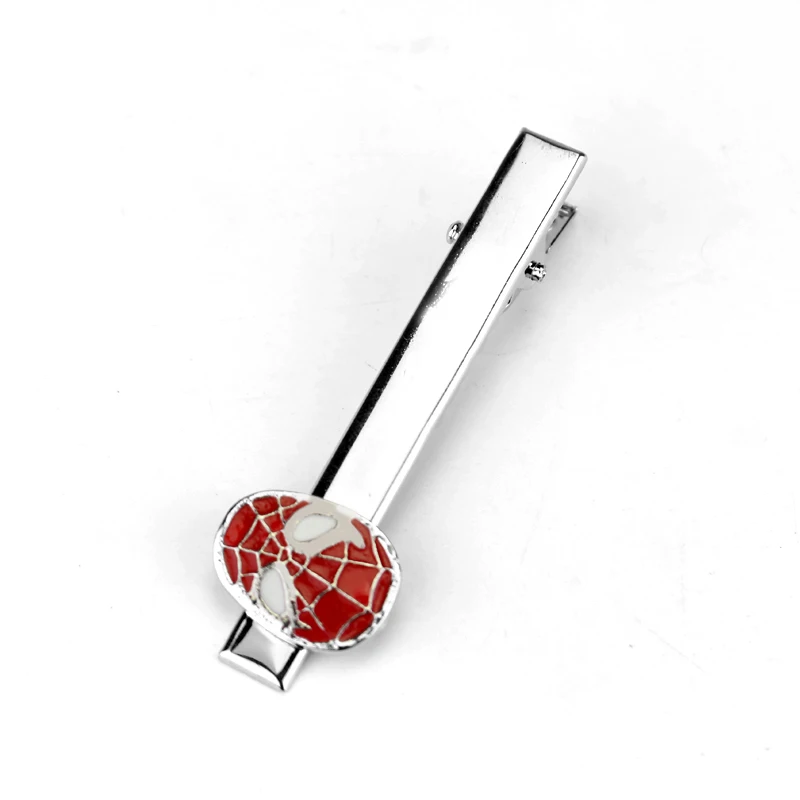 

dongsheng New DC Comics Supermen Spider-Man Cufflinks Tie Clips Superhero Spider-Man Mask Charm Jewelry For Men Shirt -40