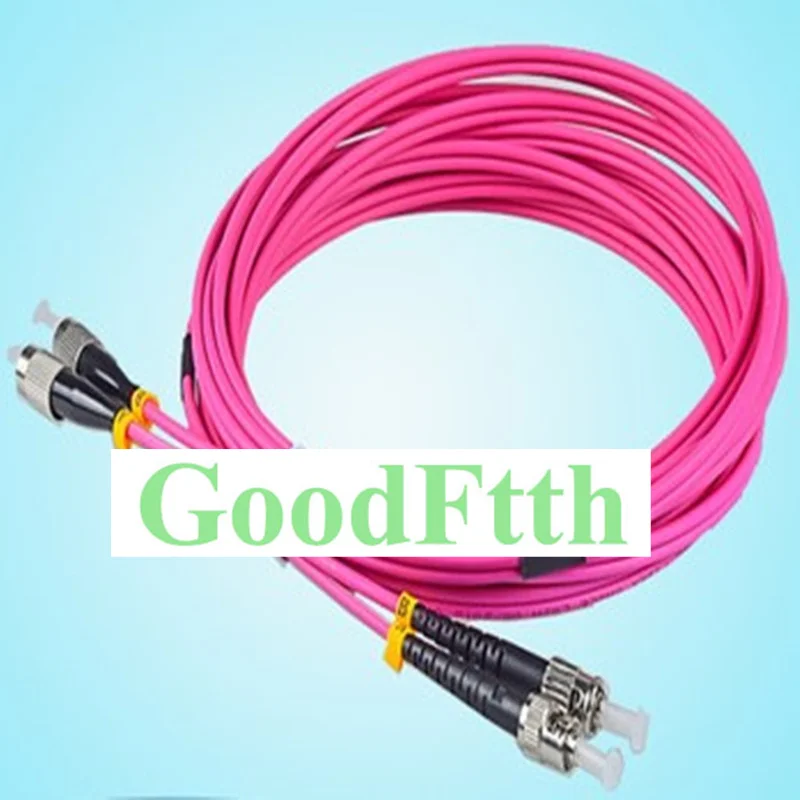 

Fiber Optic Patch Cord Jumper ST-FC FC-ST Multimode OM4 Duplex GoodFtth 1-15m