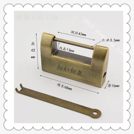 

A022 Furniture accessories Mini small antique lock box cross open padlock Chinese ancient locks Zinc alloy