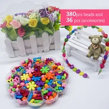 4 Colors Fashion Girl DIY Beads Toys Colorful Bracelet Beads Jewelry Making Beads Children Educational