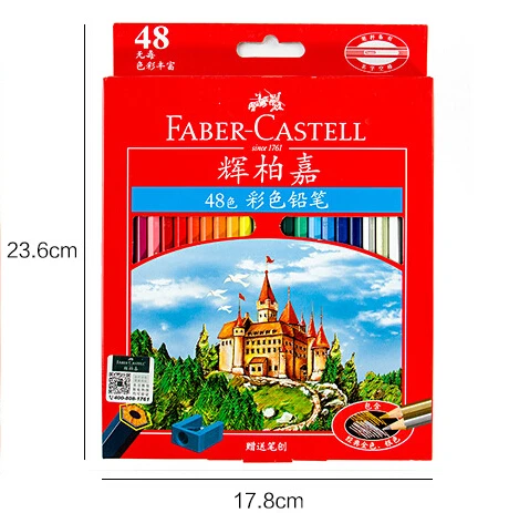 

48 pcs Faber Castell Colored Pencils Lapis De Cor Professionals Artist Painting Oil Color Pencil with Roll-up Canvas Pencil C