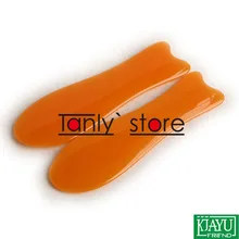 100 шт./лот, традиционные акупунктурные массажные инструменты, Желтая рыба, полимерная доска Guasha, подарок gua sha chart