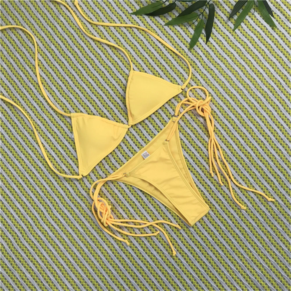(get 8$ coupon off ) 4.99 only Cheap Bikini Solid Classic Thong Bikini Women's Swimwear Summer Beach String Bikinis Sexy Female (get 8$ coupon off ) 4.99 only Cheap Bikini Solid Classic Thong Bikini Women's Swimwear Summer Beach String Bikinis Sexy Female